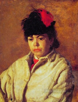 Margaret vestida de patinaje Retratos realistas Thomas Eakins Pinturas al óleo